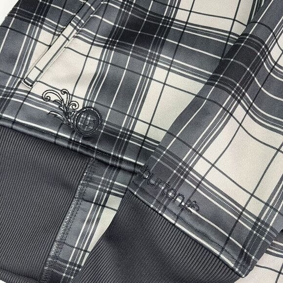 Burton Dry Ride Plaid Tie Waist Fleece Jacket M Gorpcore Hooded Ski Trail Grunge - Picture 13 of 15